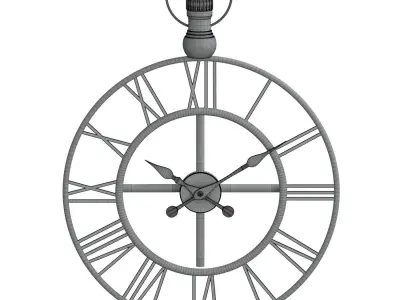 ROUND WALL CLOCK GOLD 3D model
