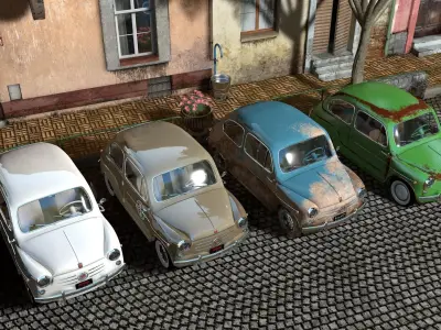 Fiat 600 1960 3D model