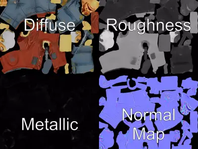 Zombie Character model pack Low-poly 3D model
