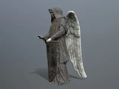 Woman Angel Low-poly 3D model