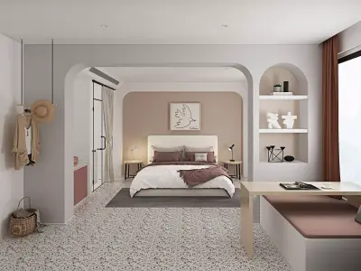 bedroom interior 3D model 21