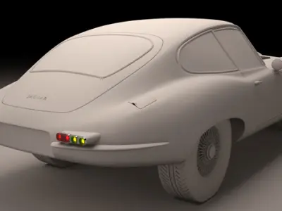 Jaguar E-Type 1961 Free 3D model