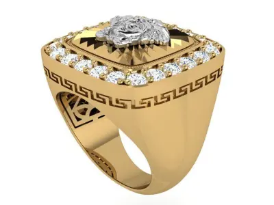 Square Halo Ring 3903 3D print model