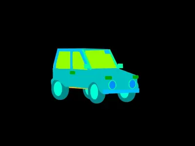 Yellow Car model 3D model
