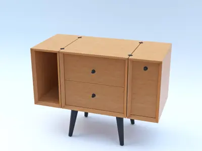 Wooden Drawer Free 3D model