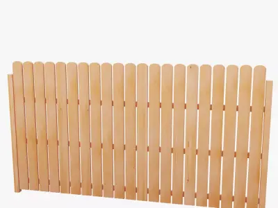 Wooden Fence 3D model