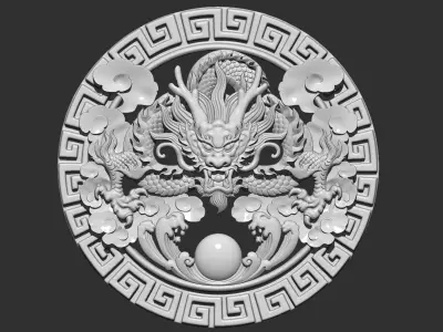 dragon pendant 3D print model shop