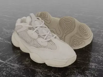 ADIDAS YEEZY BOOST 500 3D SHOES Low-poly 3D model