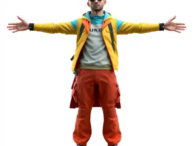 Colorful Urban Outfit model pack Low-poly 3D model