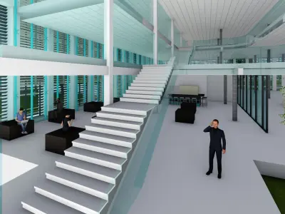 CULTURAL CENTER AND THEATER 3D model 3D model