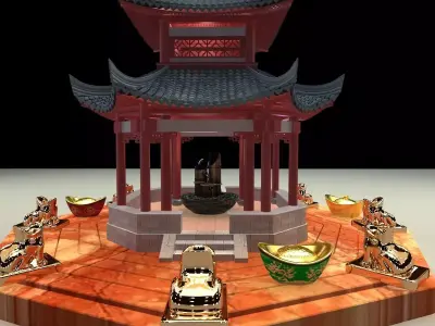 Chinese pavilion  3D model