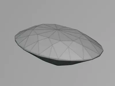Oval Diamond Ideal Cut 3D model