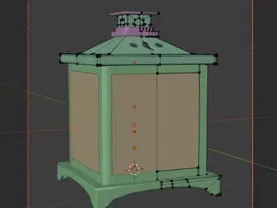 Latern model 3D lantern with candle inside Free low-poly 3D model