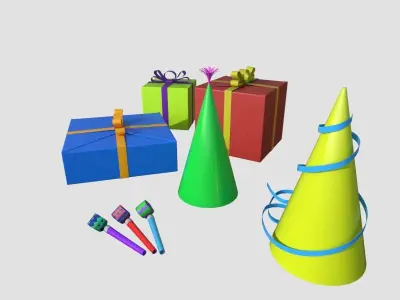 Happy Birthday pack 3D model