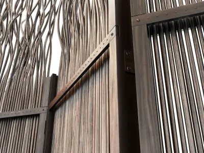 Screen branch crooked decor n1 3D model