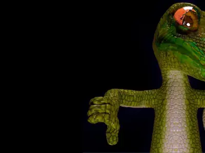 gecko rigged Low-poly 3D model