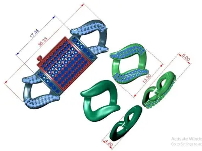 Spiked Cuban Chain 3D print model