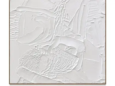 Plaster two square photo frames 138 Low-poly 3D model