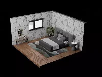  Bedroom 3D Model   3D model