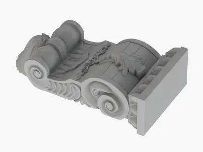 Scroll Corbel 40 3D model