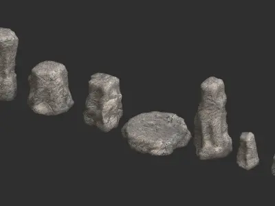 Rock Set 05 - Base Free 3D model