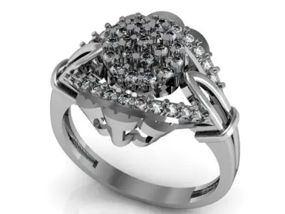 wedding ring 3D print model 35