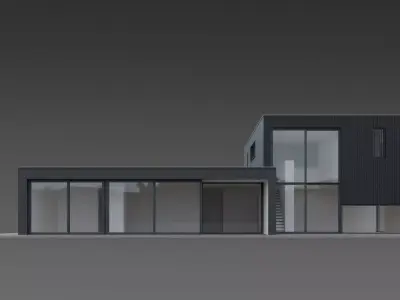 Contemporary Split-Level House 3D model