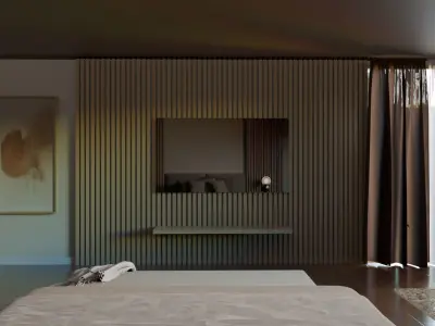 Complete Modern Luxury Bedroom 3D model
