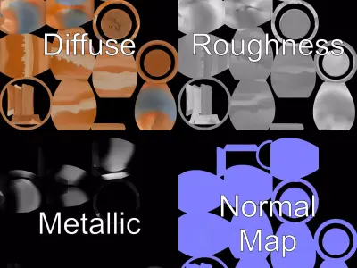 Terracotta Vintage Vase model pack Low-poly 3D model