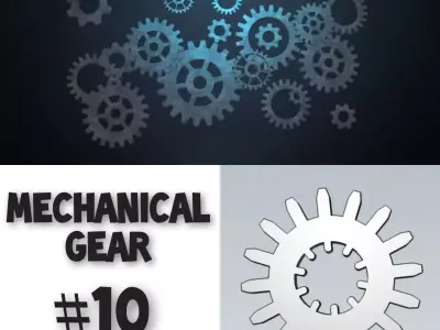 Mechanical Gear Wheel For Engineering Work 3D model