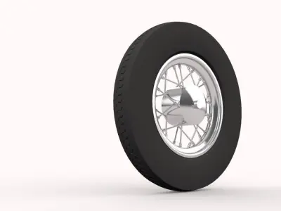 Whell moto Low-poly 3D model
