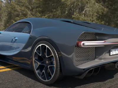 Bugatti Chiron -Rigged- Render Ready-unreal-vray-redshift 3D model