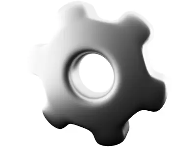 3D gear icon 3D model