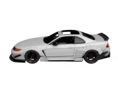 Street Drift Car 3D Model Urban Racing Sports Vehicle 04 3D model