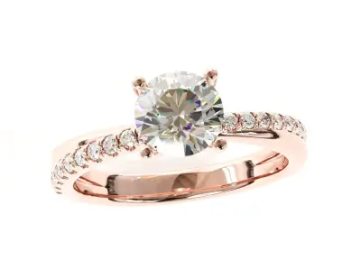 Engagement ring 3D print model