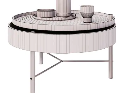 The Turning Table from Theresa Rand whith Accessories from Menu 3D model