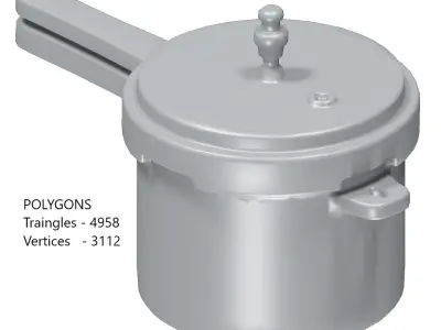 Games Cooker Toy Low-poly 3D model