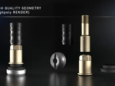 CAR WHEEL PACK 01 AR - VR - Highpoly - Low-poly 3D model