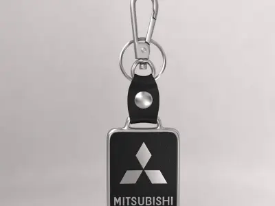 Mitsubishi car logo keychain 3d model  3D model