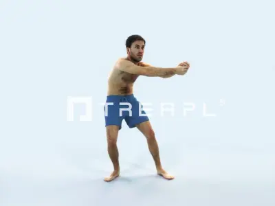 Flow 15H Beach Receiving Sports Man Low-poly 3D model