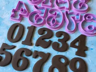 Set of numbers Cookie Cutter  3D print model
