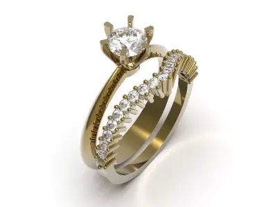 Wedding jewelry cad ring model jr0123 3D print model