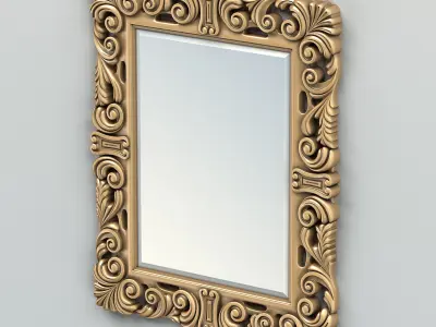 Rectangle mirror frame 007 3D model