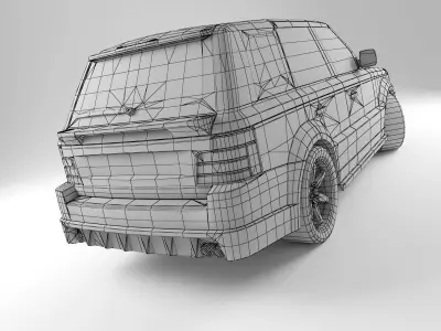 Rover colorful range Low-poly 3D model