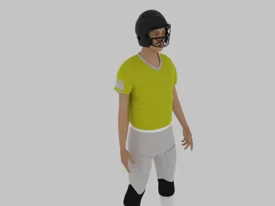 American Football Player  Low-poly 3D model