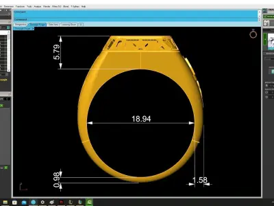 Religious Cross Signet Ring Jewelry 3D Model  4317 3D print model