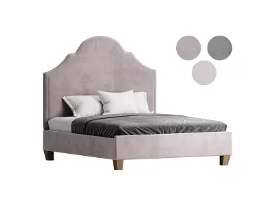 Double bed Guss P 3D model