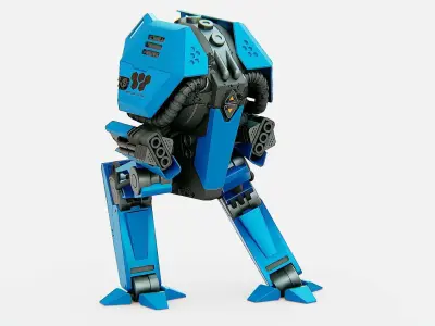 COMBAT DROID  FOVOS X Rigged for Unreal Engine - Unity - MIXAMO 3D model