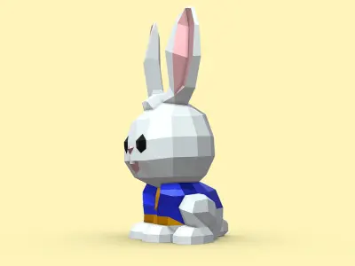 Rabbit bunny 3D print model