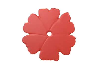 Flower Symbol v7 002 Low-poly 3D model